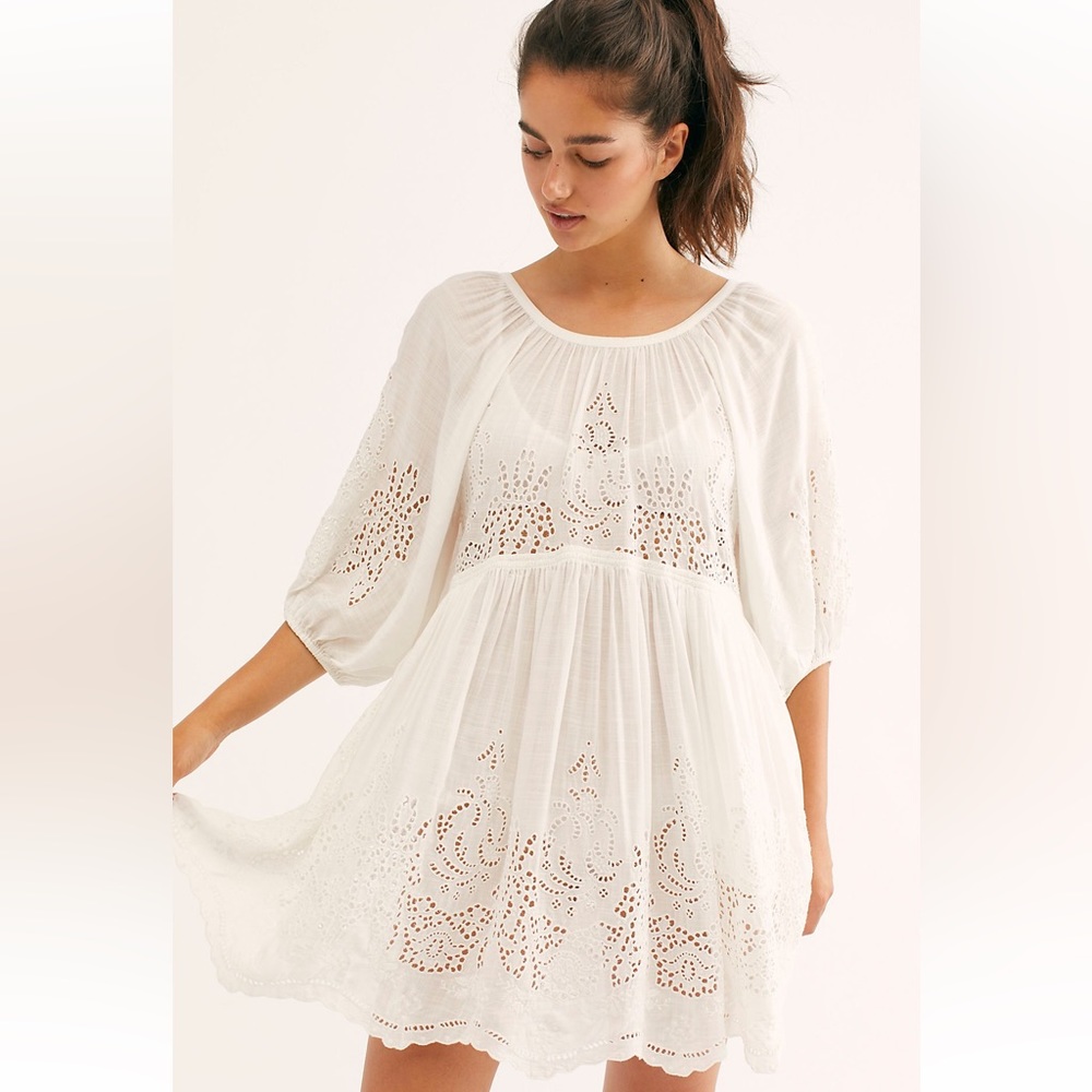 Free People Unrefined Eyelet Tunic